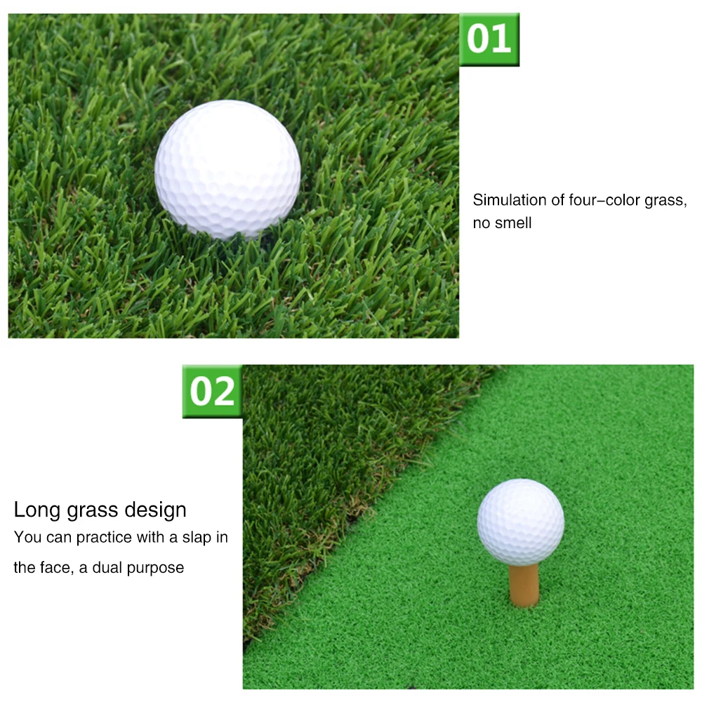 Нейлоновый Тренировочный Коврик для гольфа, тройник для игры в гольф, полезный коврик для ударов, резиновый зеленый прочный наружный искусственный тренировочный газон