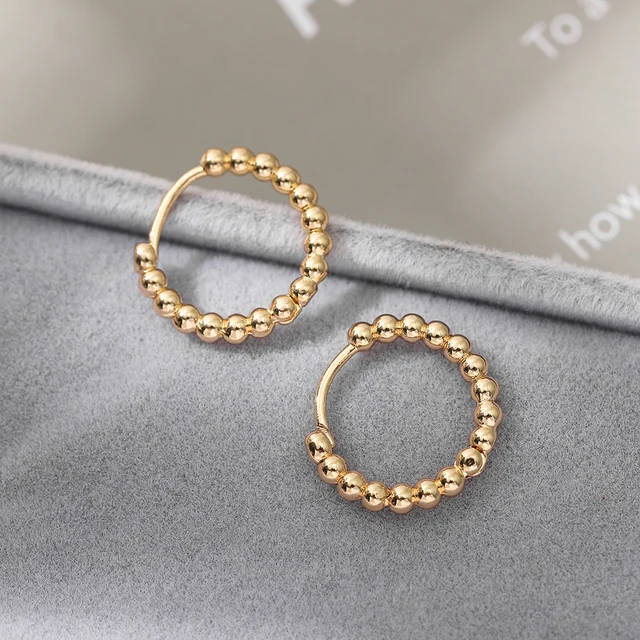 Gold Silver Color Stainless Steel Hoop Earrings for Women Small Simple Round Circle Huggies Ear Rings Steampunk Accessories 214935