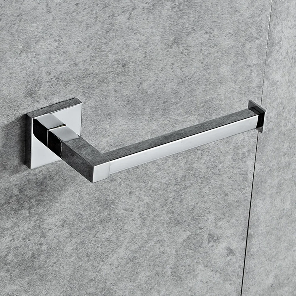 

Chrome Square Bathroom Toilet Roll Holder wall Mounted Toilet Roll holder new