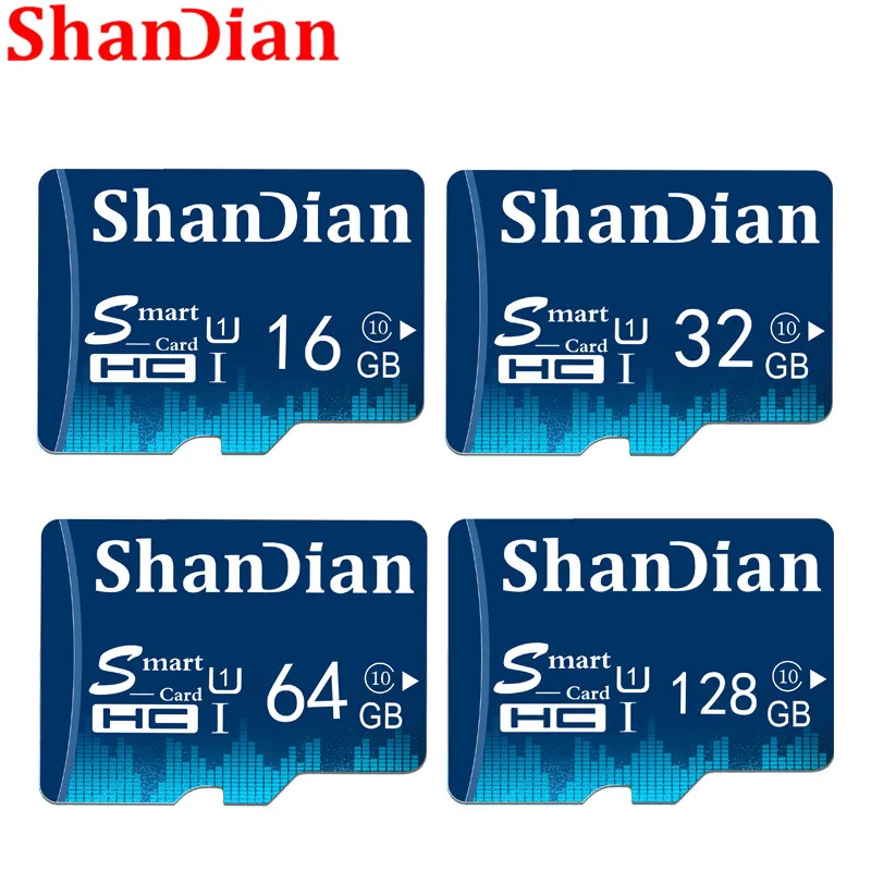 SHANDIAN Smartsd 64 Гб класс 10 высокоскоростная карта памяти 32 Гб 16 Гб для телефонов камеры Смарт SD 8 Гб Смарт SD карта реальная емкость