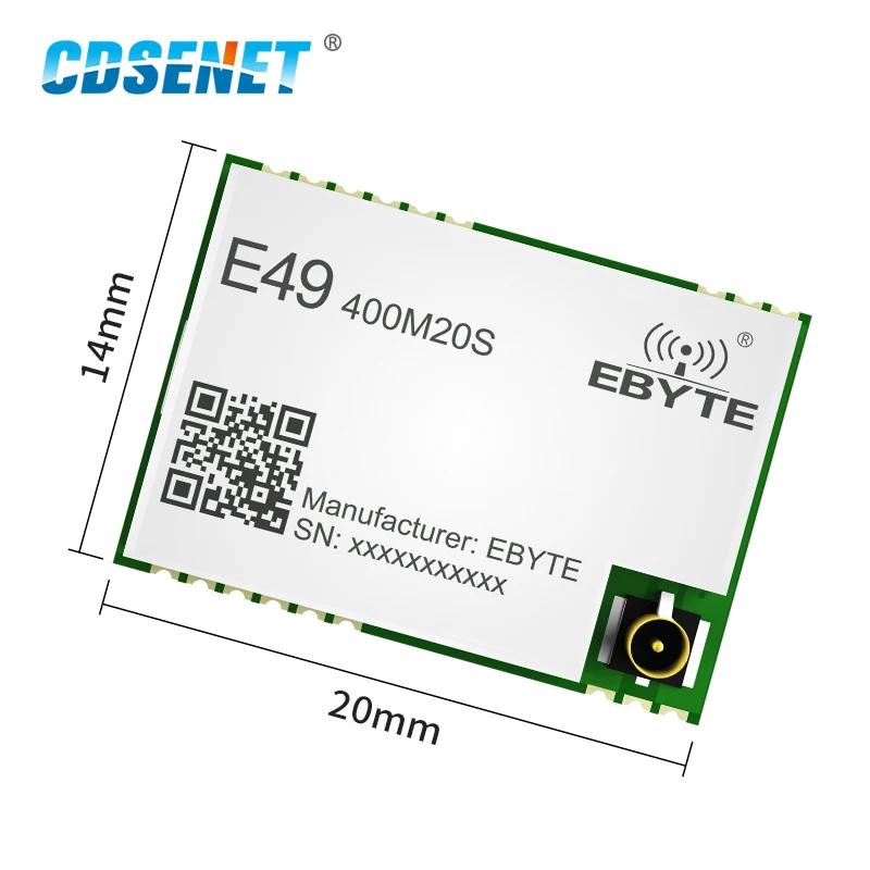 Радиочастотный модуль CMT2300A SPI 433 МГц 470 CC1101 20dBm FSK MSK IPEX Stamp Hole FEC CDSENET E49 400M20S