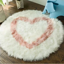 Круглый ковер из искусственной шерсти для учебы, пушистый ковер для спальни, прикроватная одежда для гостиной, столовой, круглый стол, одеяло принцессы для девочек