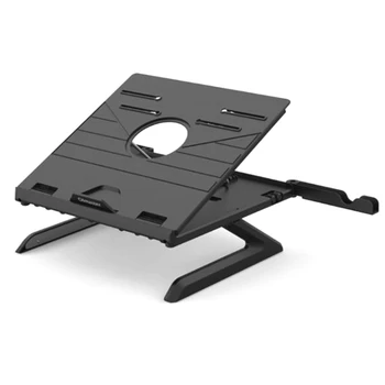 

HOT-OImaster Dual Phone Holders Multi-Angle Adjustable Computer Stand with Heat-Vent, Compatible with All Laptops of 10-17In