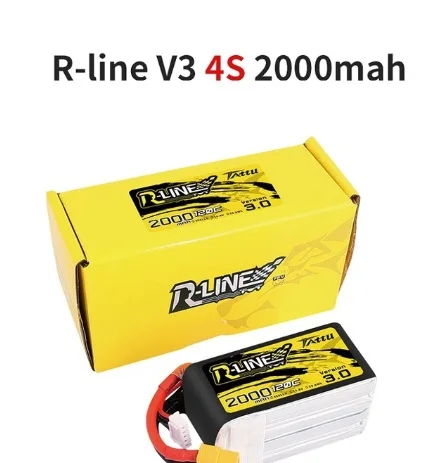 TATTU R-Line версия 3,0 V3 4S 6S 1300/1550/1800 mAh 120C 2000 V Lipo батарея с XT60 разъем для FPV гоночный Дрон Квадрокоптер - Цвет: 4S 2000mah 120C XT60