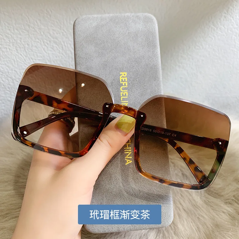 New fashion sunglasses, personality net celebrity, comfortable and thin sunglasses, trendy sunglasses big square sunglasses Sunglasses