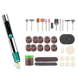 Mini perceuse électrique 25000 tr/min, stylo à découper, 3 outils de forage à vitesse Variable, stylo graveur avec 105 pièces, accessoires de meulage 