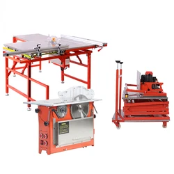 Table de scie multifonctionnelle pour le travail du bois, pliante, Rail de précision, Table coulissante, sans poussière, hauteur 70 75 CM 