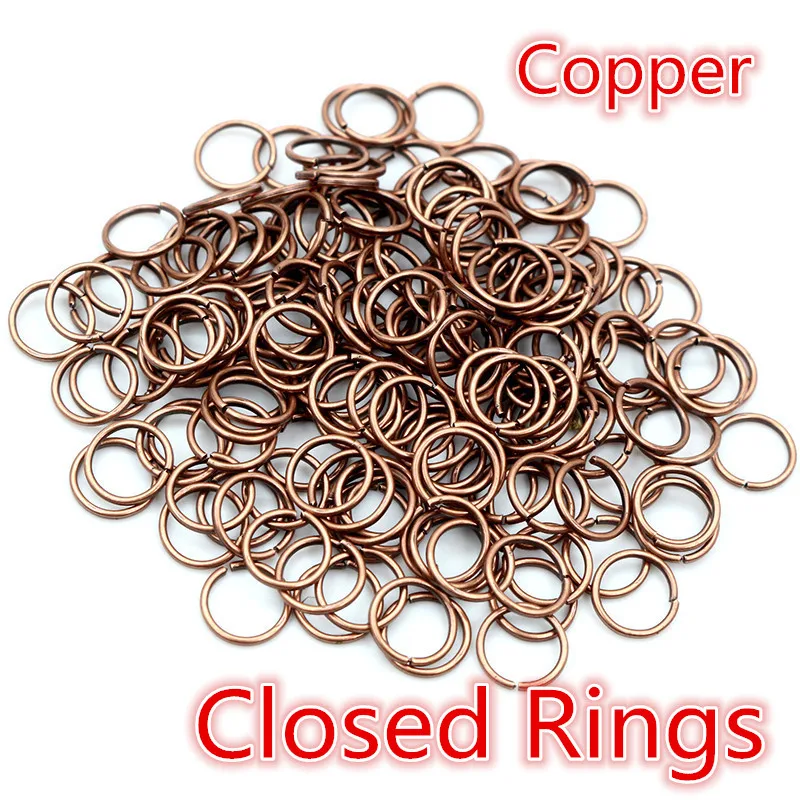 200pcs 3/4/5/6/7/8/10mm Metal DIY Jewelry Findings Closed/Open Single Loops Jump Rings & Split Ring for jewelry making 