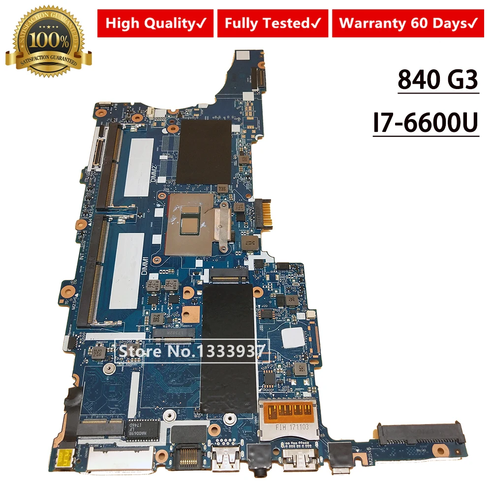 wonderful  For HP EliteBook 840 G3 850 G3 840-G3 laptop motherboard 6050A2892401-MB-A01 918315-601 918315-001