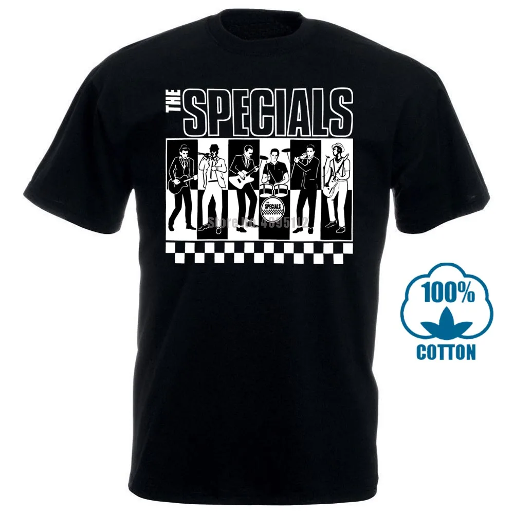Новая Черная футболка с надписью «The Specials Band» и надписью «Bad Manners» - Цвет: Черный