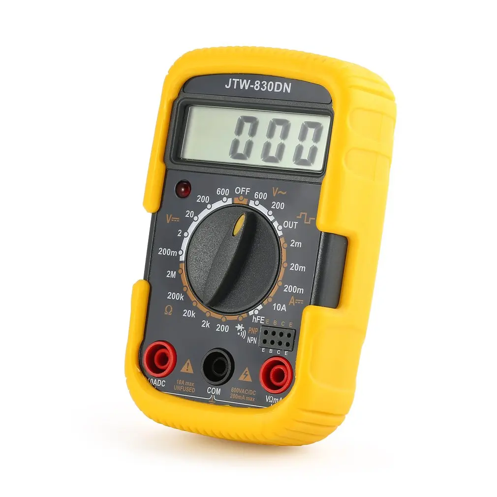 JTW-830DN ручной Мини цифровой мультиметр 1999 отсчетов AC/DC Вольт Ампер Ом диод HFE Тестер Многофункциональный портативный мультиметры
