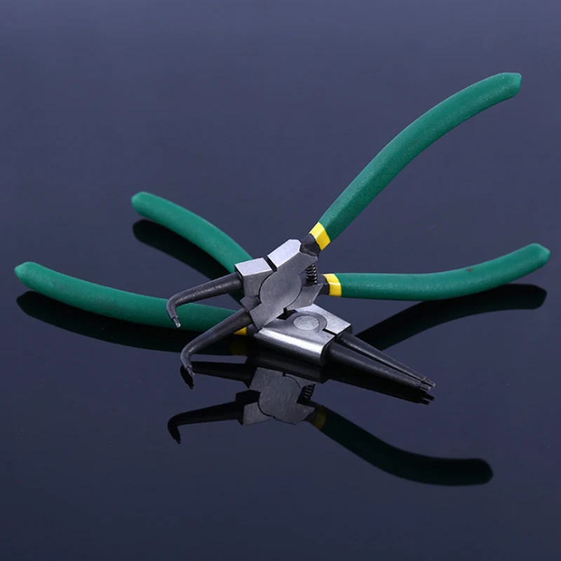 HLZS-4Pcs многофункциональные плоскогубцы для стопорных колец, многофункциональный инструмент для обжима, внутренние и внешние клещи для снятия пружинного кольца, стопорные плоскогубцы
