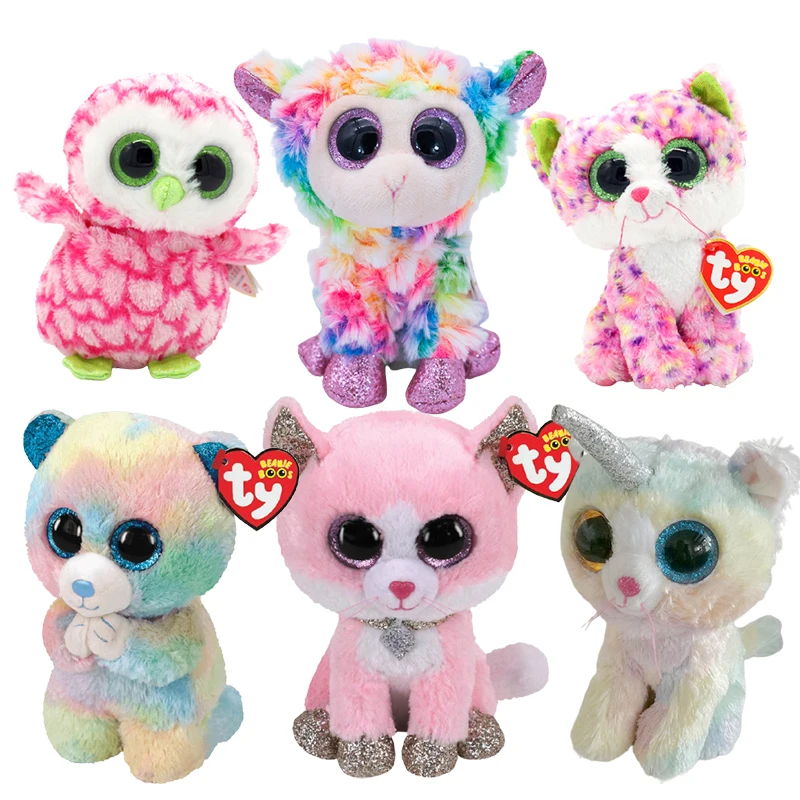Ty Beanie Boos Series милый кавайный Единорог медведь плюшевые животные супер мягкие