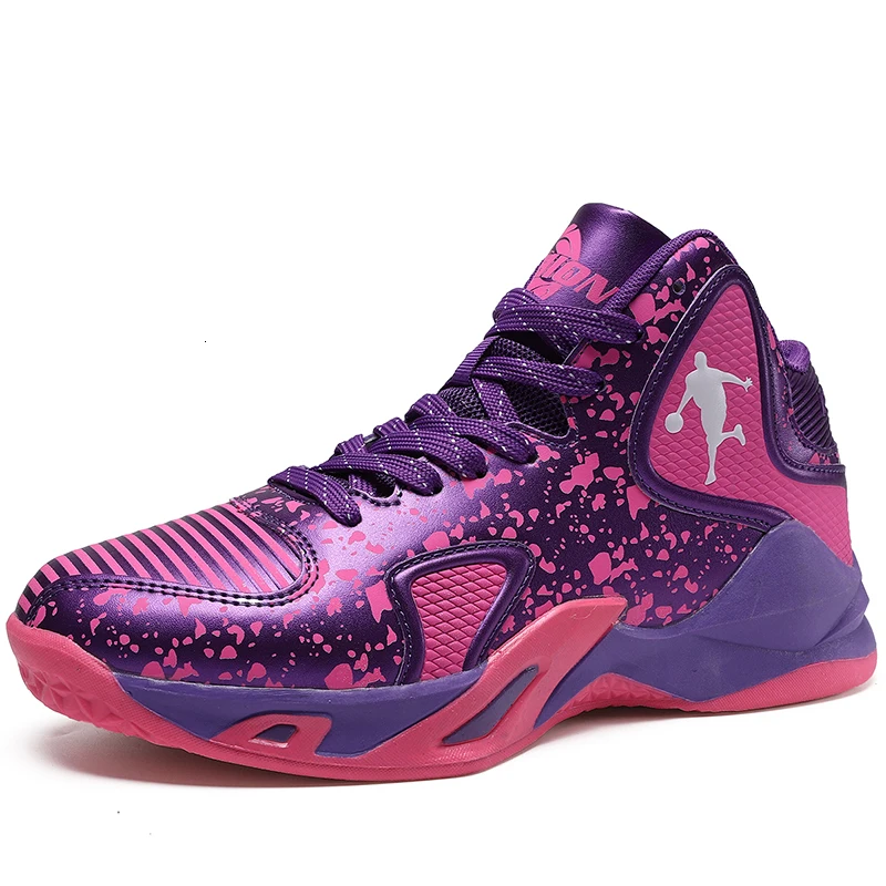 Purple BOUSSAC мужские баскетбольные кроссовки с высоким берцем Jordan, мужские уличные кроссовки, износостойкие амортизирующие кроссовки, противоударные дышащие - Цвет: Purple