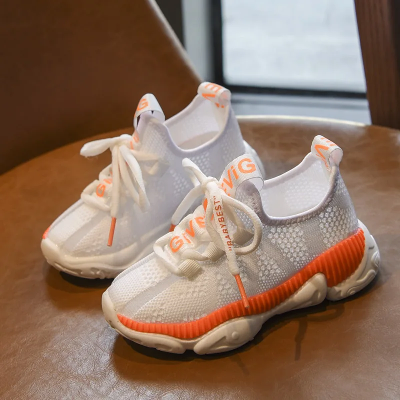 

KissMud 2019 Kids New Autumn Black Sports Shoes Boys Fashion Mesh Breathable Sneakers Baby Girls Soft Running Casual Shoes