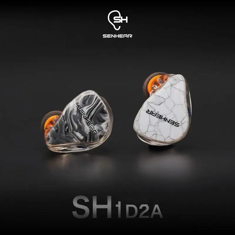 Senhear SH1D2A Dynamic 2 Balanced Armature DD 2BA Customized 3D HiFi Music Bass Monitor DJ Studio Audiophile Earphones Earbuds