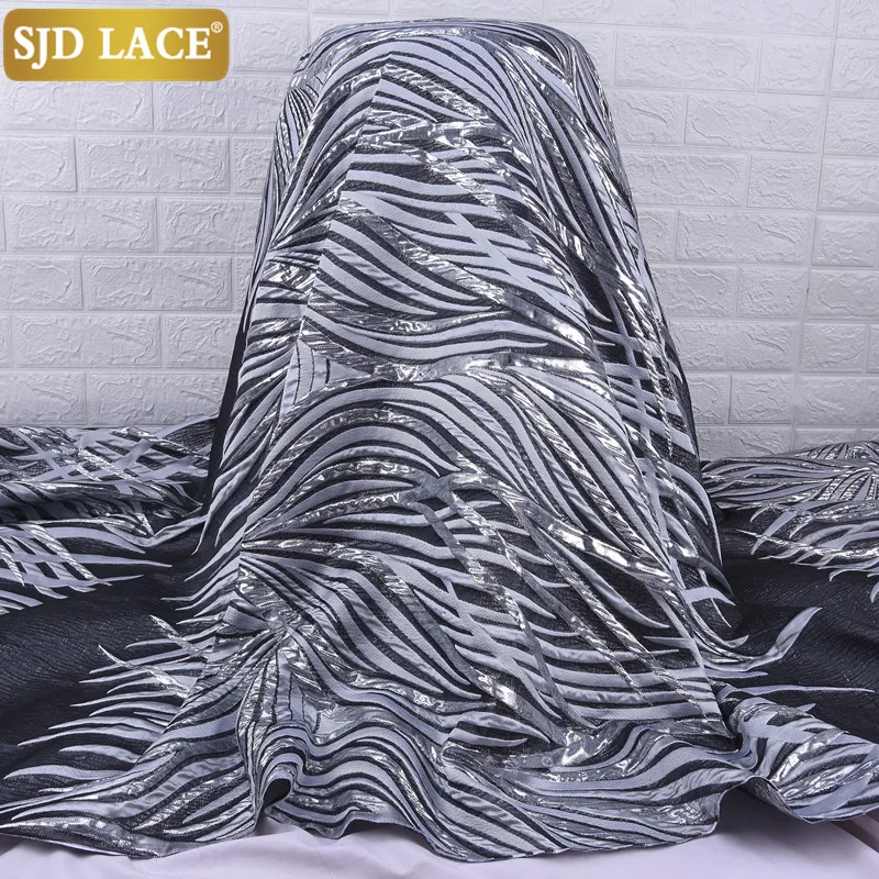 SJD LACE Colorful African Brocade Lace Fabric High Quality French Jacquard Embroidery Tissue Laces For Wedding A2093 | Дом и сад