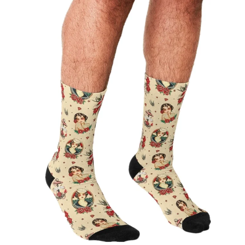 

Носки мужские Смешные в стиле хип-хоп с принтом тату