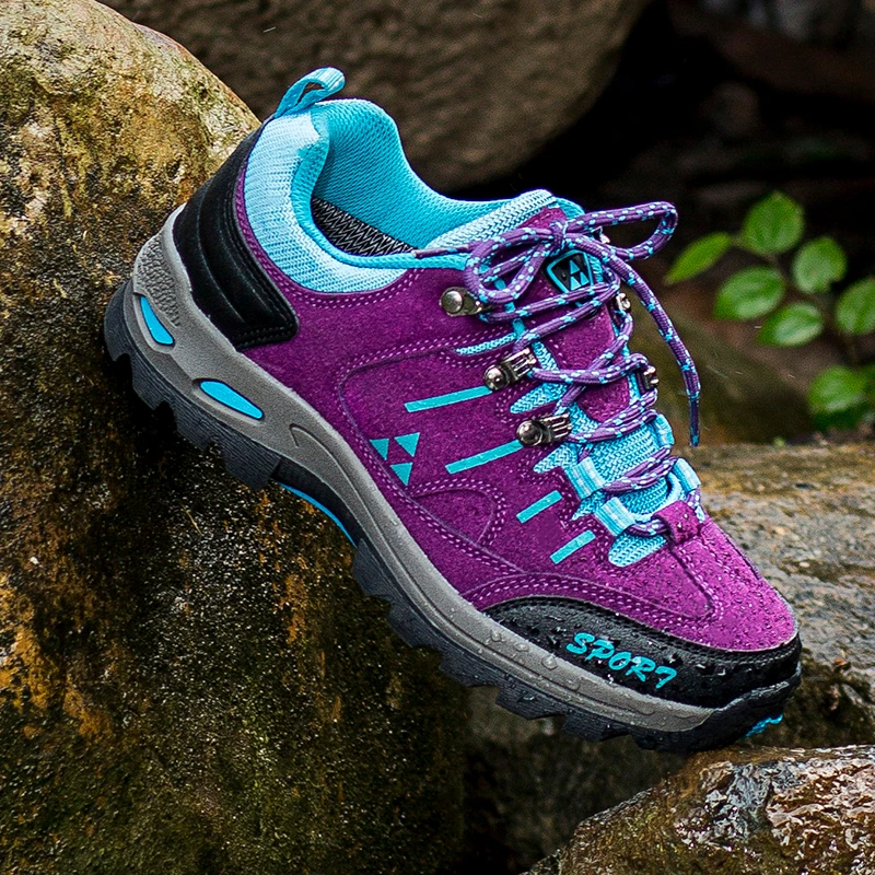 Мужские и женские кроссовки унисекс Зеленые для горного туризма активного