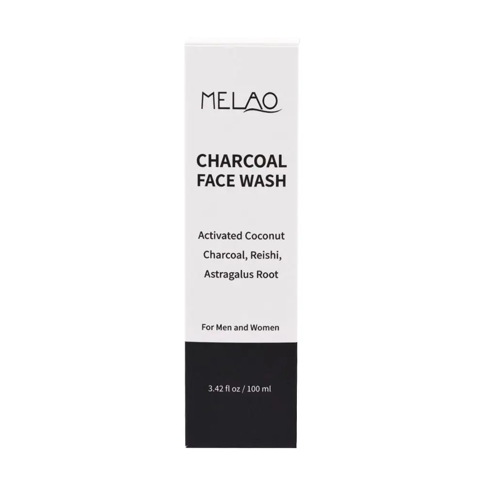 MELAO Deep Cleansing Bamboo Charcoal Skin Care Facial Cleanser Moisturizing Blackhead Face Care Cleanser