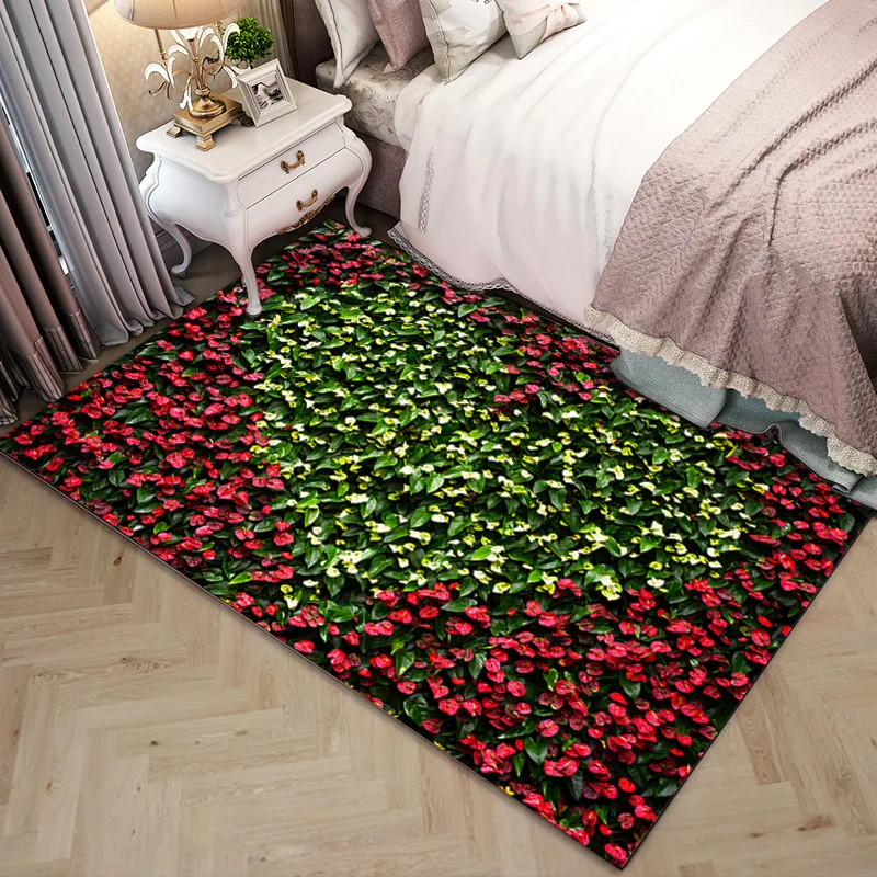

Heart Shaped Flower Rugs And Carpets For Home Living Room Decor Soft Romantic Bedroom Cushion Kids Baby Bathroom Yoga Door Mats