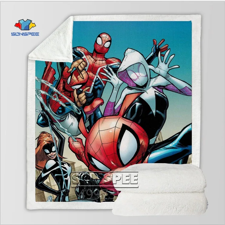 SONSPEE герой Marvel Harajuku дети взрослые 3d печать одеяло теплый удобный диван одеяло покрывало путешествия постельные принадлежности диван офис кондиционер комнаты фирменный магазин-аутлет детей K95