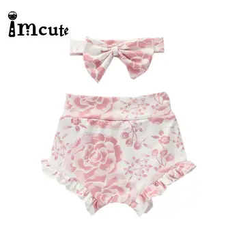 

Floral Edge Camouflage Shorts Baby Girls Headband Kids Colorful Summer Jumpsuit 2Pcs Clothes Outfits 0-24M