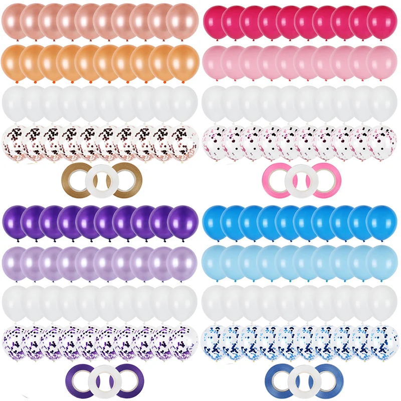 

43pcs/lot 12inch latex balloons set Helium confetti balloons bouquets accessories balls for birthday party decor globos ballons