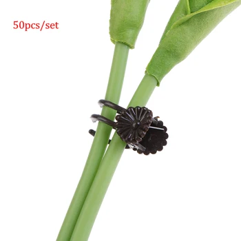 

50PCS Plastic Plant Support Clips Orchid Stem Clip for Vine Support Tied Bundle