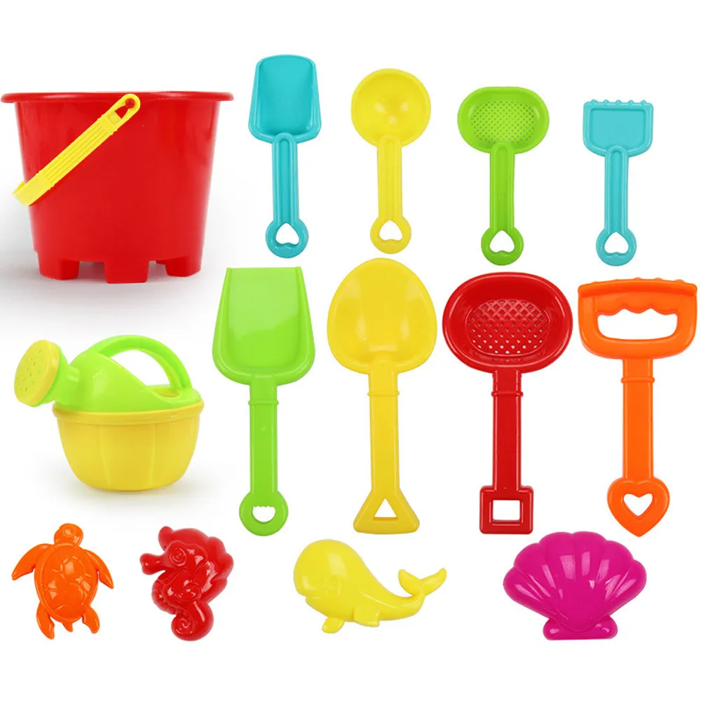incredible Baby Kids Toys 14pcs Beach Tools Set Sand Playing Toys Kids Fun Water Beach Seaside Tools Gifts Bir