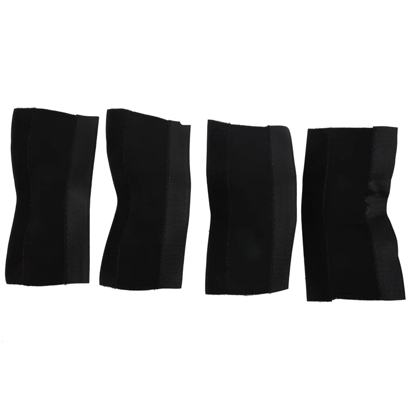 4 Pcs Black Bicycle Bike Chain Protector Hook and Loop Fastener Guard
