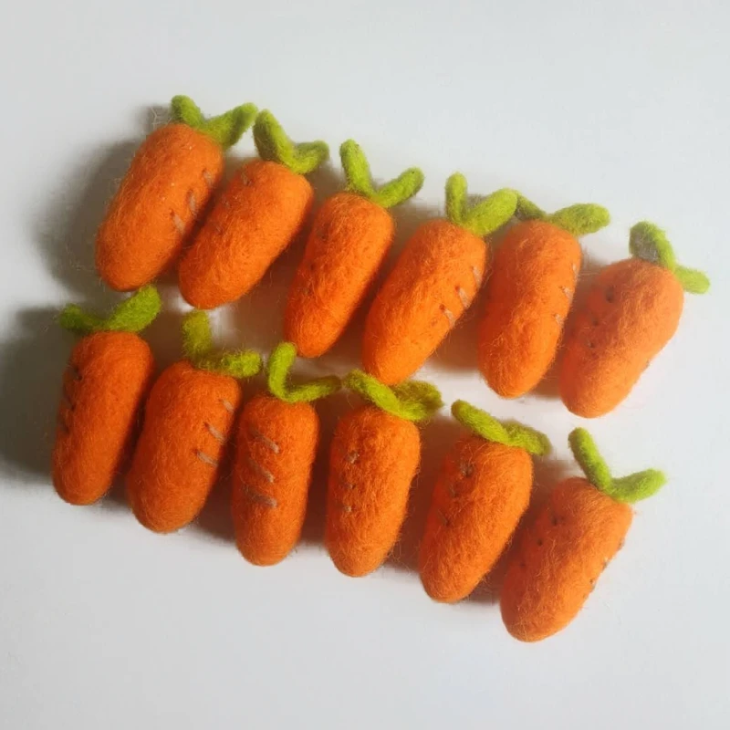 

Newborn Photography Felt Carrot Shape Props Tiny Baby Girl Boy Photo Tool Handmade Felt Props