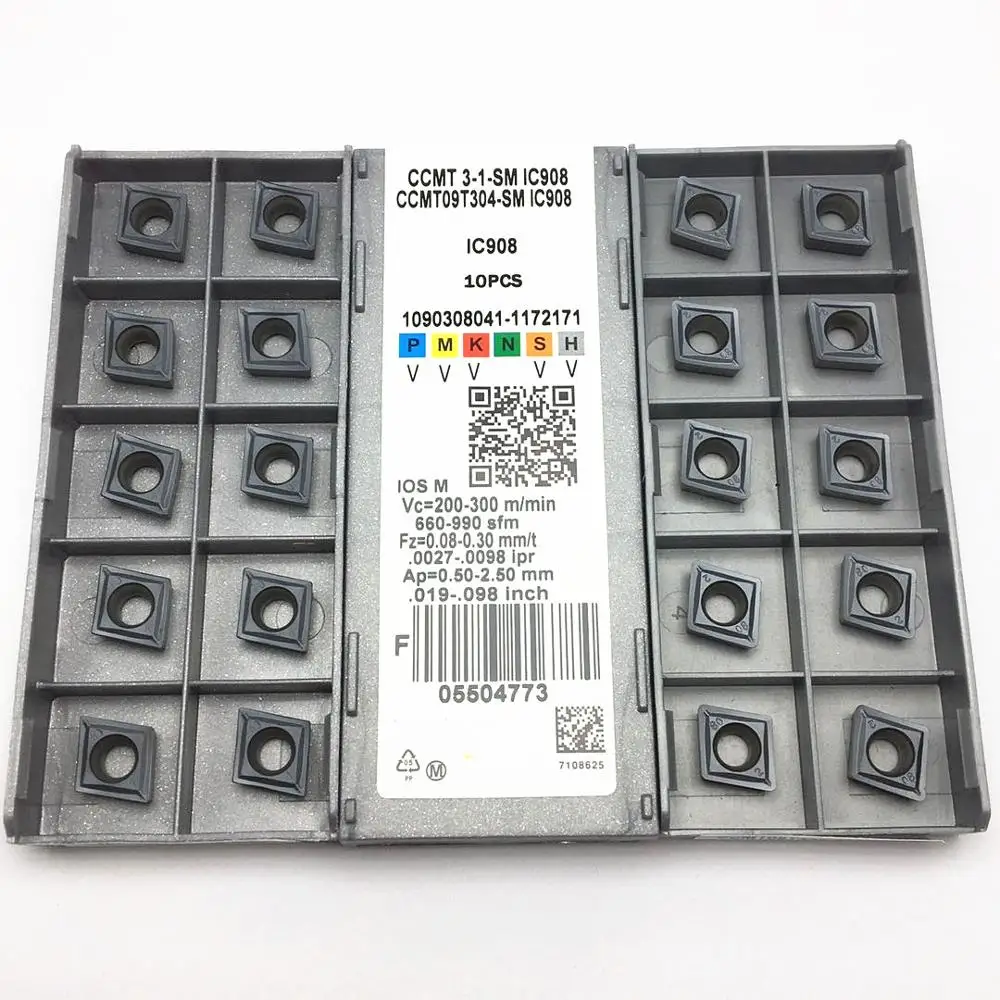 Токарный инструмент CCMT09T304 SM IC907 / IC908 CCMT09T308 токарный внутренний CCMT 09T304 с