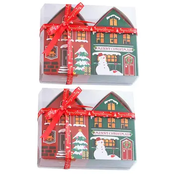 

2 Sets Gift Boxes Durable Adorable Creative Christmas Treat Boxes for Cookie