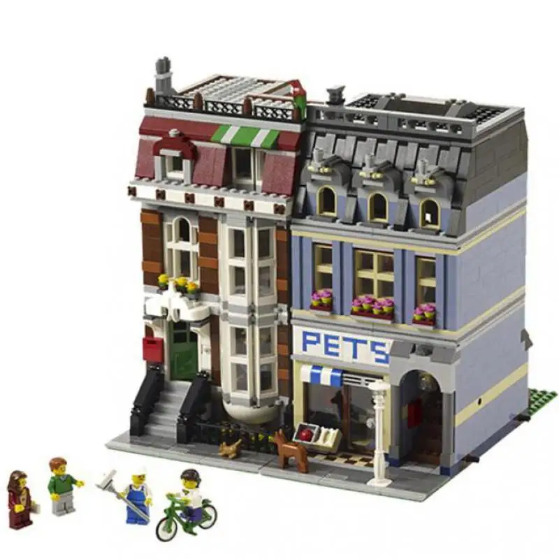 

15009 legoinglys City Street set Pet Shop Model Building Kits Blocks action bricks baby lovely toy 10218 DIY Educational Gift