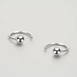 Ruifan, минималистичные круглые серьги-гвоздики в виде бусинок, трендовые серьги из стерлингового серебра 925 пробы для женщин и девочек