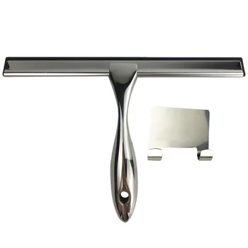 

1pc Window Squeegee Stainless Steel Cleaning Squeegees Washing Squeegee for Bathroom Mirror Window Glass with 1pc Hook
