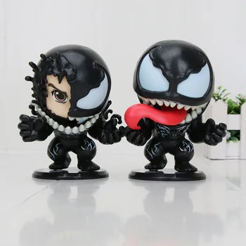 

10cm Movie Venom figure Super hero Bobble Head Venom Eddy Block Q ver figure Model Toys