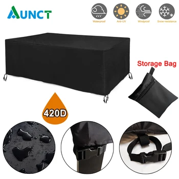 

Heavy duty Waterproof Patio Furniture Cover Rectangular Garden Rain Snow Outdoor Cover for Sofa Table Chair Wind-Proof Anti-UV