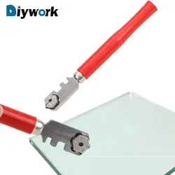 DIYWORK 1 шт. стеклянный резак с алмазным наконечником портативная деревянная ручка для профессиональной стеклянной плитки резак поделки для