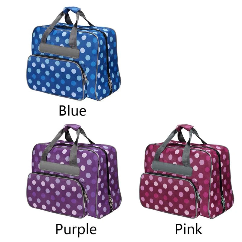 

Tote Dot Pattern Sewing Machine Bag Multi-Functional Large Capacity Oxford Cloth Travel Portable Storage Bag Sewing Too