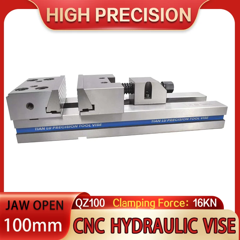 

QZ100*100 Precision Hydraulic Vise Jaw Open 100mm For CNC Machine Tools Machining Centers General Machine Tools Flat Nose Pliers