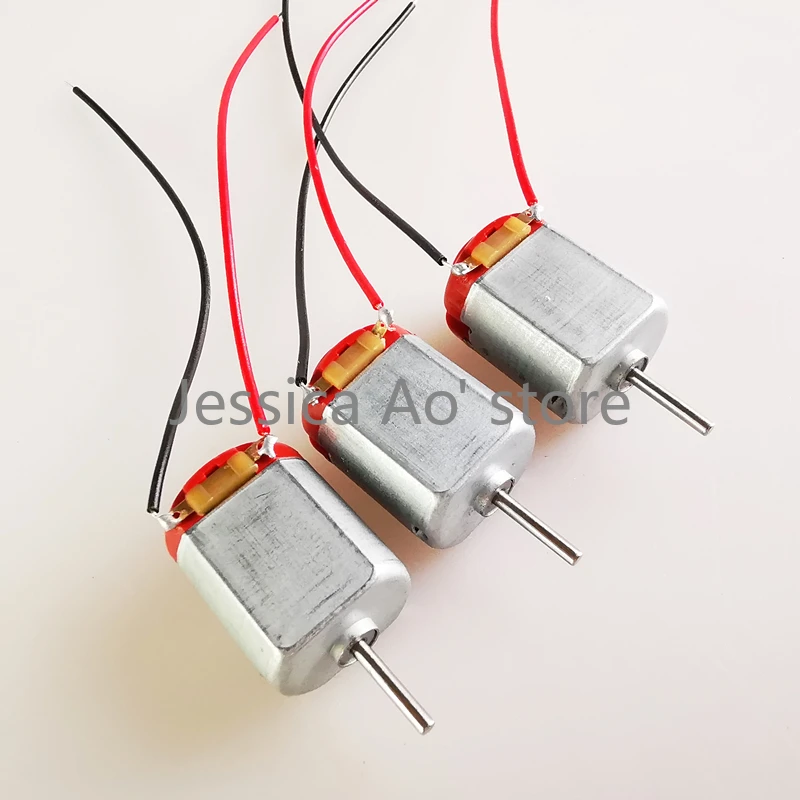 

10pcs 3V 16000rpm DIY Toy Model Motor with Wire Home Handwork Toy Car Motor Small Fan Motor Student Science Experiment Motor