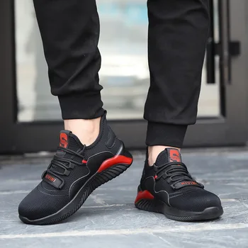 

Outdoor Anti Smashing Shoes Men Puncture Proof Safety Shoes Sneakers Men's Steel Toe Cap Protective Work Shoes