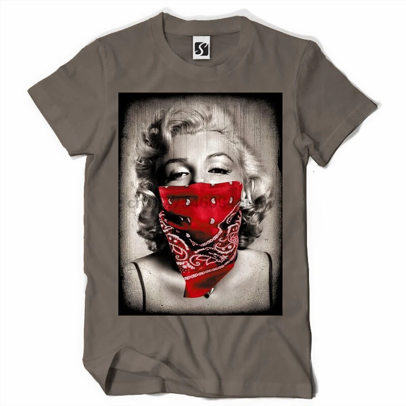 Exclusive Men's T-Shirt - Marilyn Monroe Face Scarf Design (SB241) | Мужская одежда