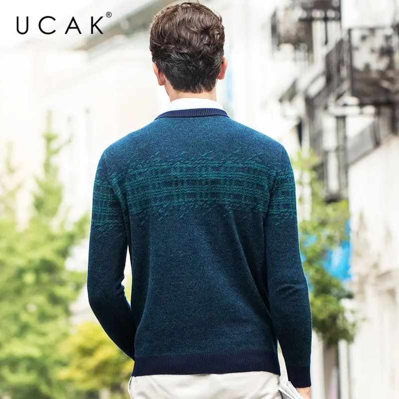 UCAK Brand Pure Merino Wool Sweater Men 2019 New Arrival Autumn Winter Soft Warm Pullover Men Knitwear Cashmere Pull Homme U3062 UCAK Brand Pure Merino Wool Sweater Men 2019 New Arrival Autumn Winter Soft Warm Pullover Men Knitwear Cashmere Pull Homme U3062