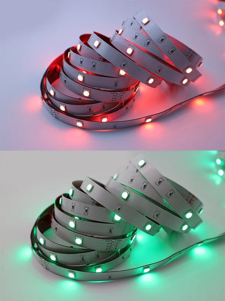 Цветная (RGB) Светодиодный светильник полосы 10 м/20 м DC 12V 18 светодиодный s/M SMD5050