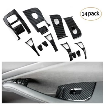 

Car Decorative Stickers Carbon Fiber Black For Tesla Model 3 Replacement