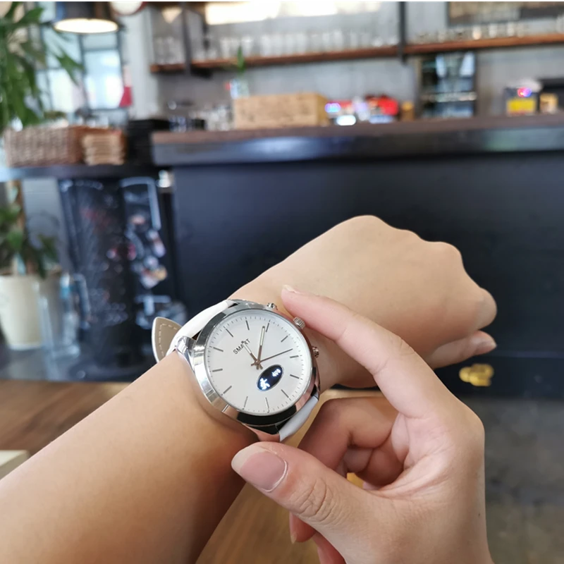 Гибридные кварцевые Смарт-часы для женщин спортивные водонепроницаемые пульсометр кровяное Кислородное давление Bluetooth мужские Смарт-часы IOS Android телефон
