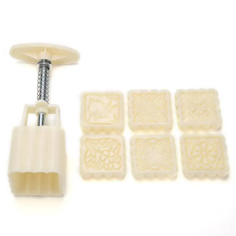 6 цветов формы Ручной пресс форма для лунных пряников форма для теста DIY Инструменты - Цвет: B